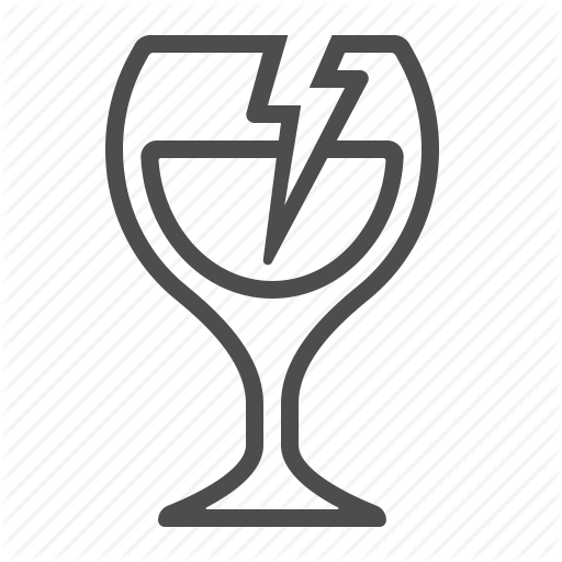 Alcohol, Broken, Crack, Fragile, Glass, Wine Glass Icon