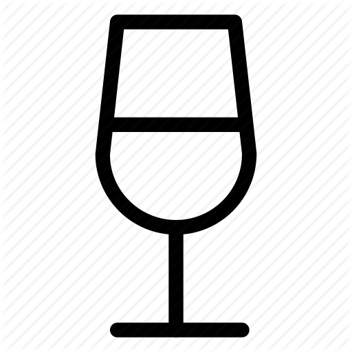 Alcohol, Drinks, Fermented Drink, Glass, Line Icon, Wine, Wine