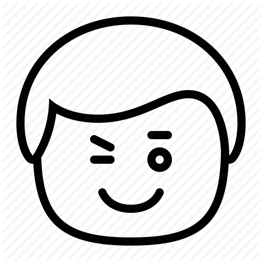Emoji, Emoticon, Man, Smiley, Wink Icon