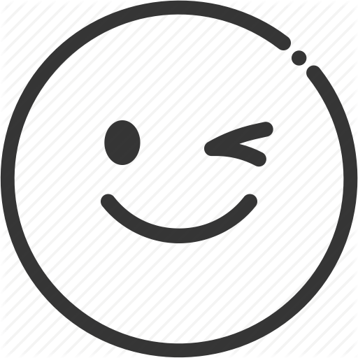 Emoticon, Emotion, Expression, Face, Happy, Smiley, Wink Icon