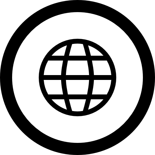 Wireframe Globe In A Circle Icons Free Download