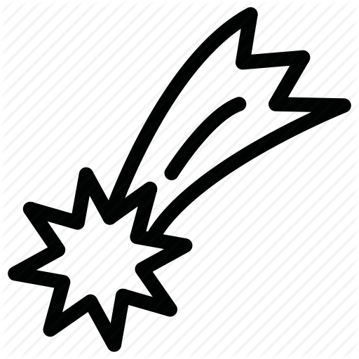 Shooting, Star, Universe, Wish Icon