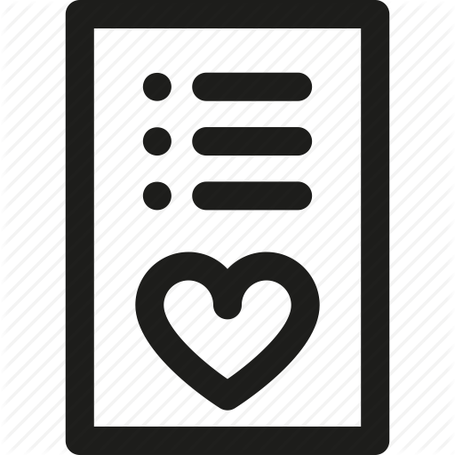 Favorite, Heart, Like, List, Paper, Wishlist Icon