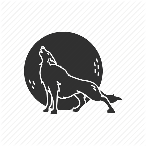 Full Moon, Halloween, Howling, Werewolf, Wolf Icon