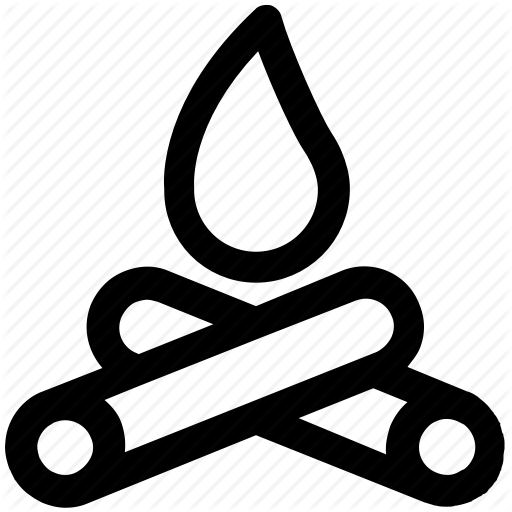 Burn, Camp Fire, Camping, Christmas, Fire, Survival, Wood Icon