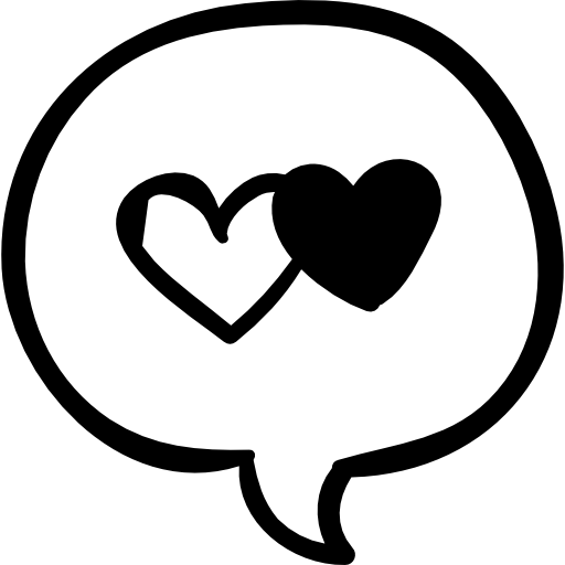 Speech Bubble With Two Hearts