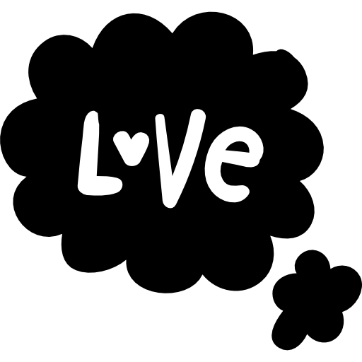 Thought Bubble With Love Word