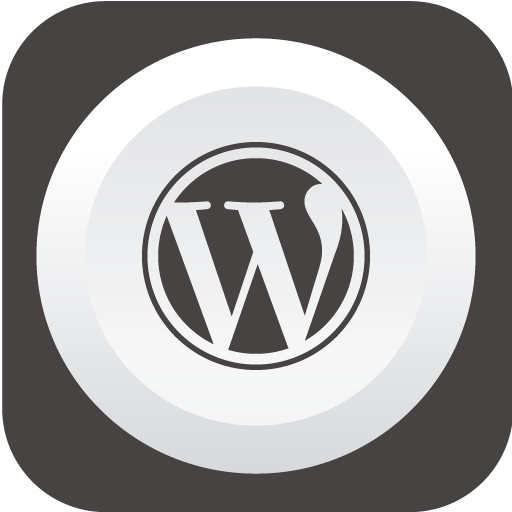 Wordpress Icon Rounded Flat Social Iconset Graphicloads