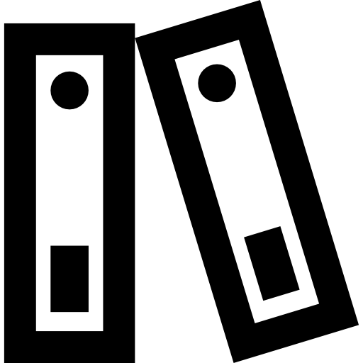 Two Library Folders Or Books Icons Free Download