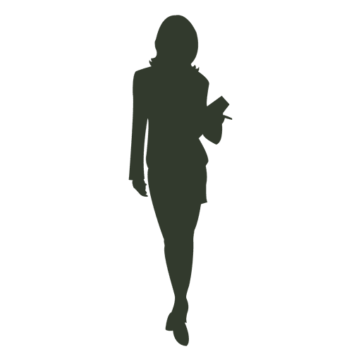 Woman Working Silhouette Standing