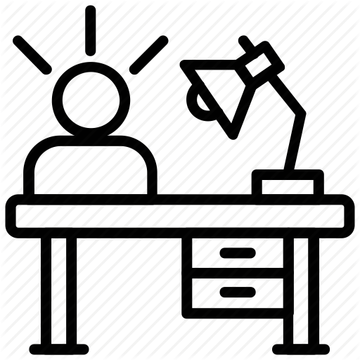 Home Office, Office Desk, Study Corner, Work Desk, Workplace Icon