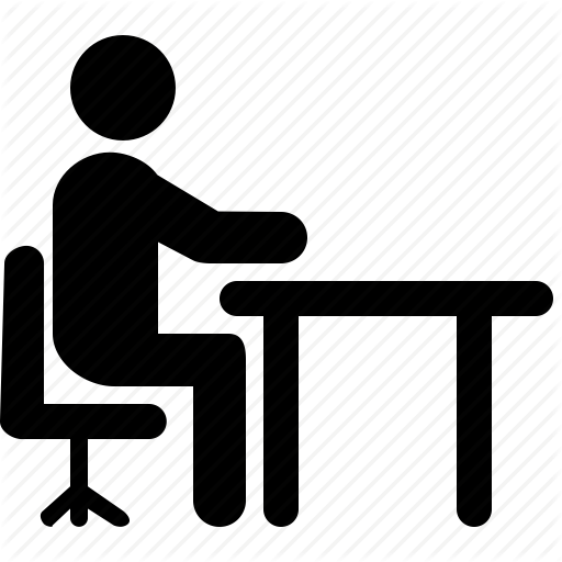 Desk, Employee, Interview, Man, Office, Sitting, Workplace Icon