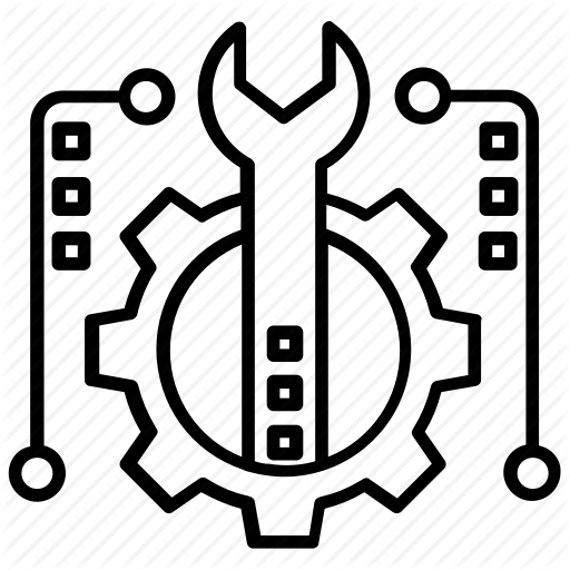 Maintenance, Service, Service Tools, Technical Support, Workshop Icon