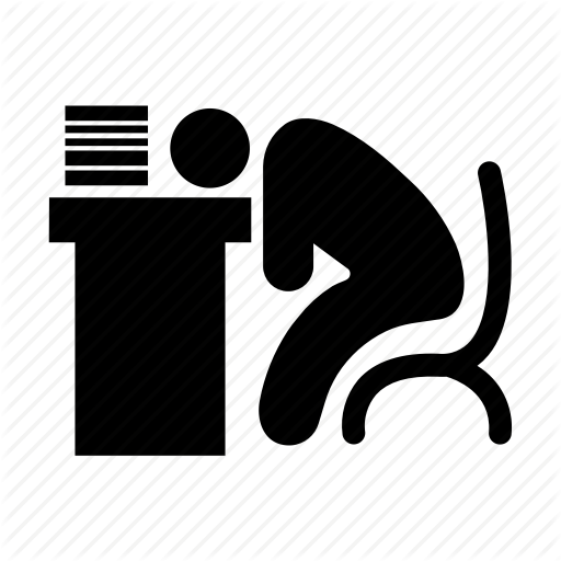 Overload, Stress, Study Table, Tired, Work Pressure, Worry Icon