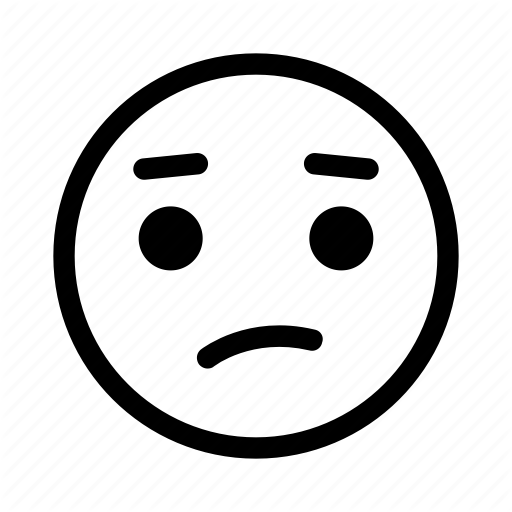 Confused, Confused Face, Worried, Worried Face, Worry Icon