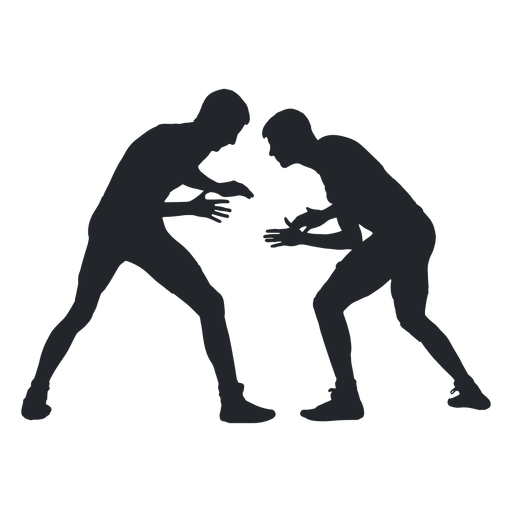 Men Wrestling Silhouette