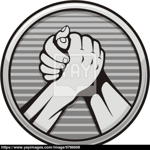 Arm Wrestling Icon Vector