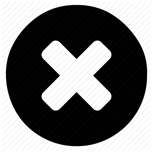 Cancel, Close, Delete, No, Remove, Stop, Wrong Icon