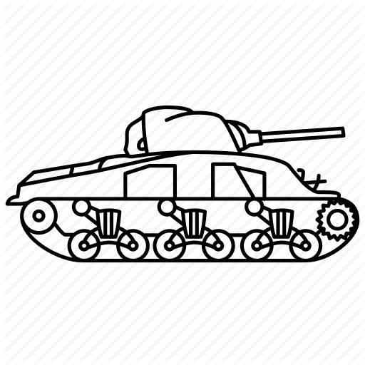 American, Army, Sherman, Tank, Usa, War Icon