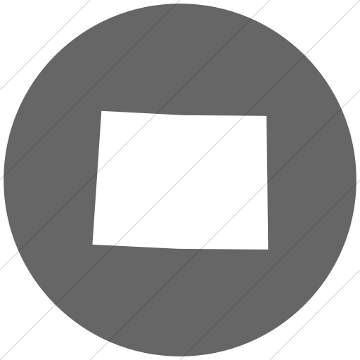Flat Circle White On Gray Us States Wyoming Icon