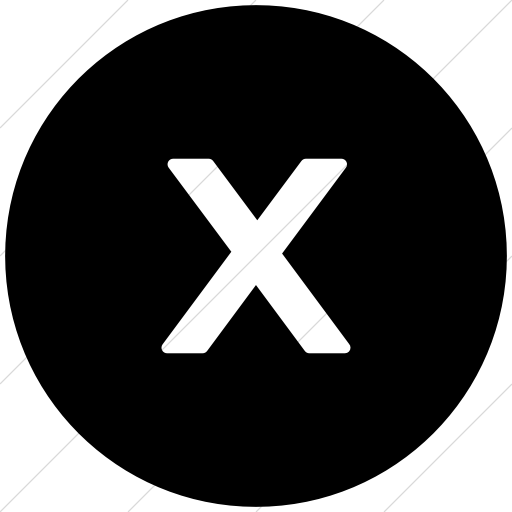 Flat Circle White On Black Alphanumerics Lowercase