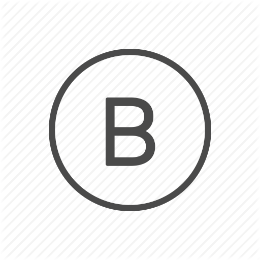 B Button, Controller, One, Xbox Icon