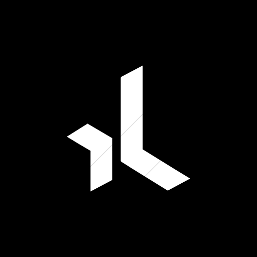 Flat Square White On Black Social Media Xing Icon