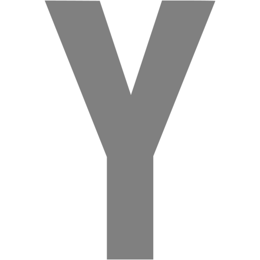 Gray Letter Y Icon