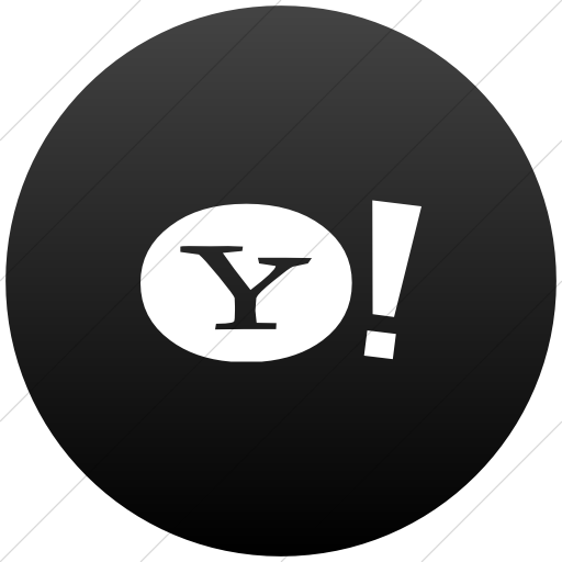 Flat Circle White On Black Gradient Foundation Social