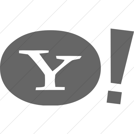 Simple Gray Foundation Social Yahoo Icon