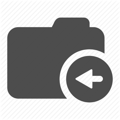 Archive, Arrow, Folder, Left, Move Icon