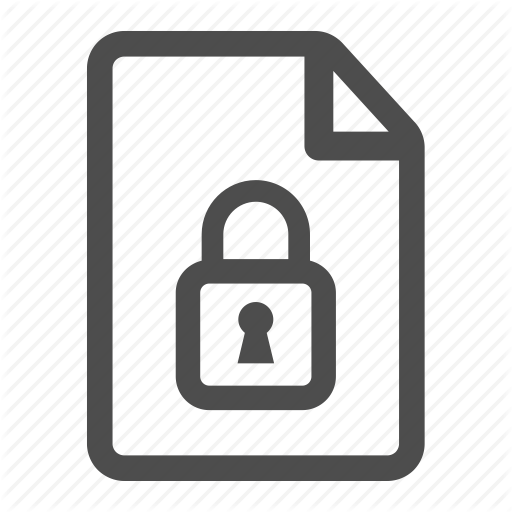 Document, File, Lock, Padlock, Page, Paper, Sheet Icon