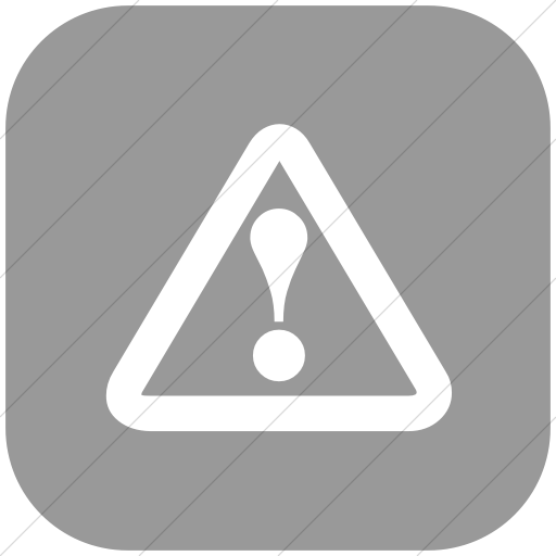 Flat Rounded Square White On Light Gray Classica Hazard