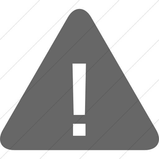 Simple Gray Raphael Warning Sign Icon