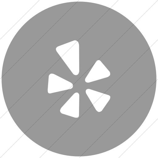 Flat Circle White On Light Gray Social Media Yelp Icon