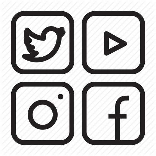 Instagram And Facebook Black Icon