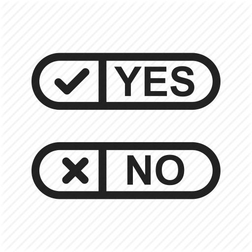 Ballot, Checklist, Fill, No, Option, Paper, Yes Icon