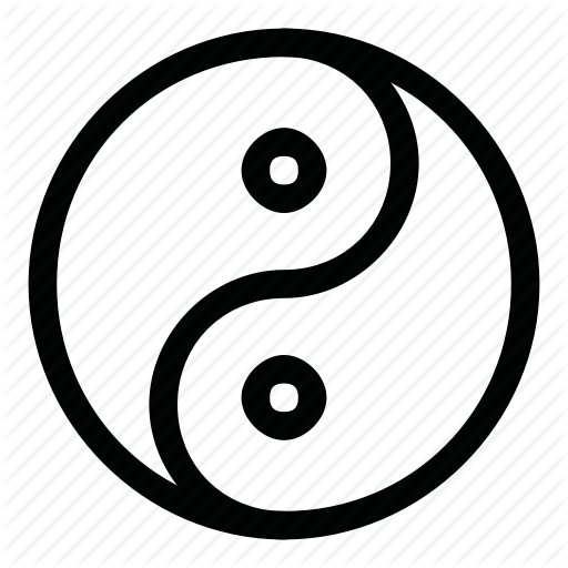 China, Chinese, Symbols, Yang, Ying, Ying Yang Icon