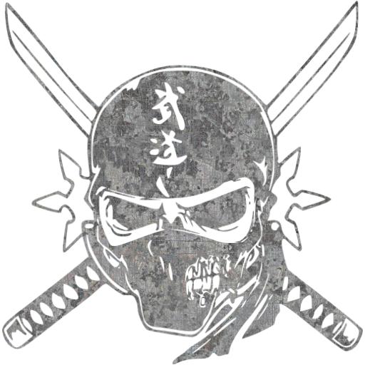Eroded Metal Skull Icon