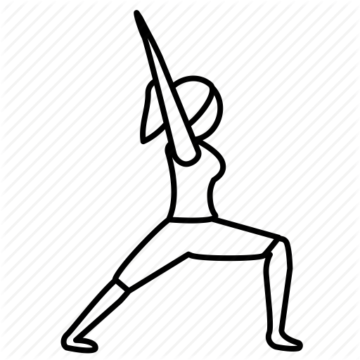 Meditation, Pose, Warrior, Yoga Icon