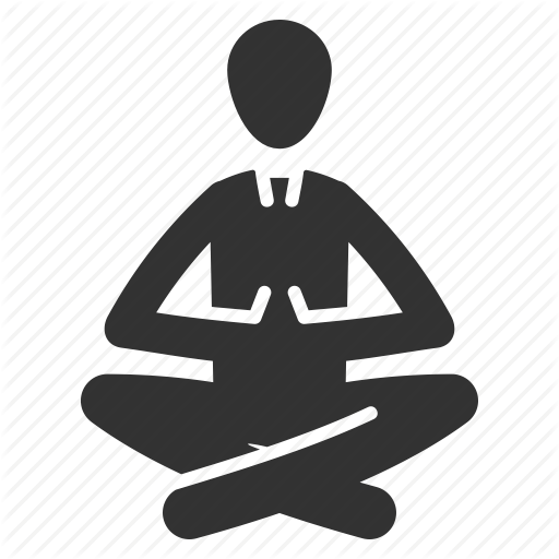 Lotus Position, Meditation, Yoga Icon