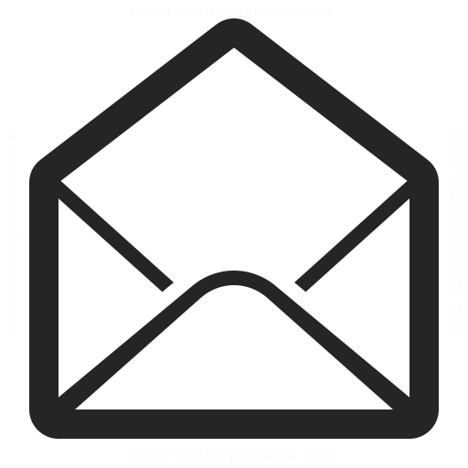 Open Envelope Icon White Images