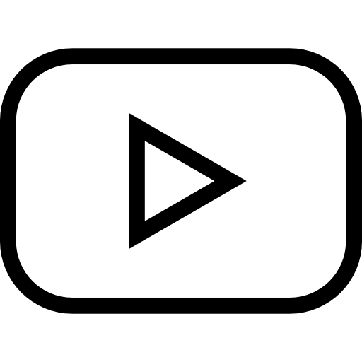 Youtube Play Button Outlined Social Symbol