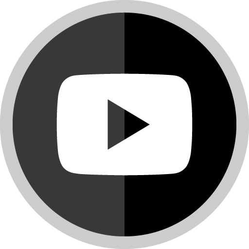 Free Youtube Play Button Silver Round Social Media Icon