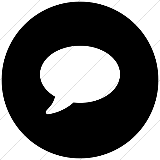 Flat Circle White On Black Bootstrap Font Awesome