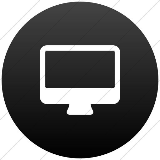 Flat Circle White On Black Gradient Bootstrap Font