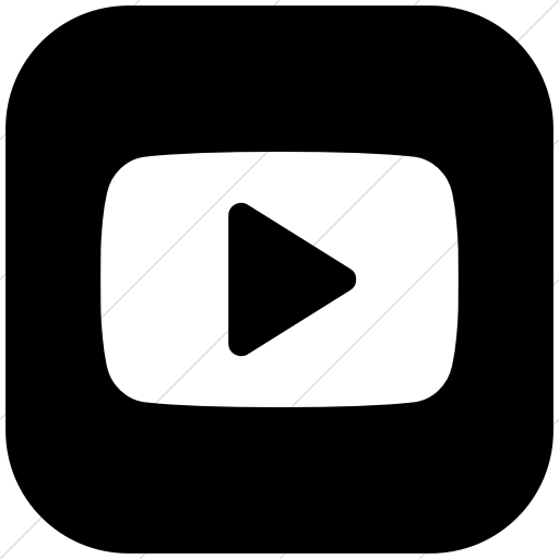 Flat Rounded Square White On Black Bootstrap Font