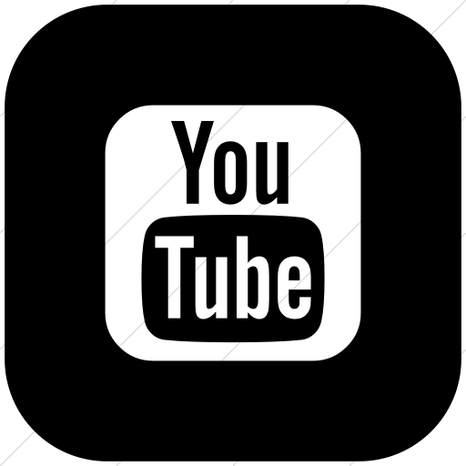 Flat Rounded Square White On Black Bootstrap Font