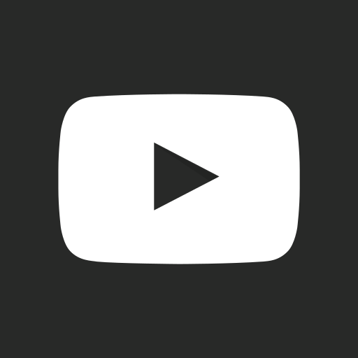 Youtube Play Button Dark Square