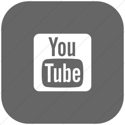 Flat Rounded Square White On Gray Foundation Social